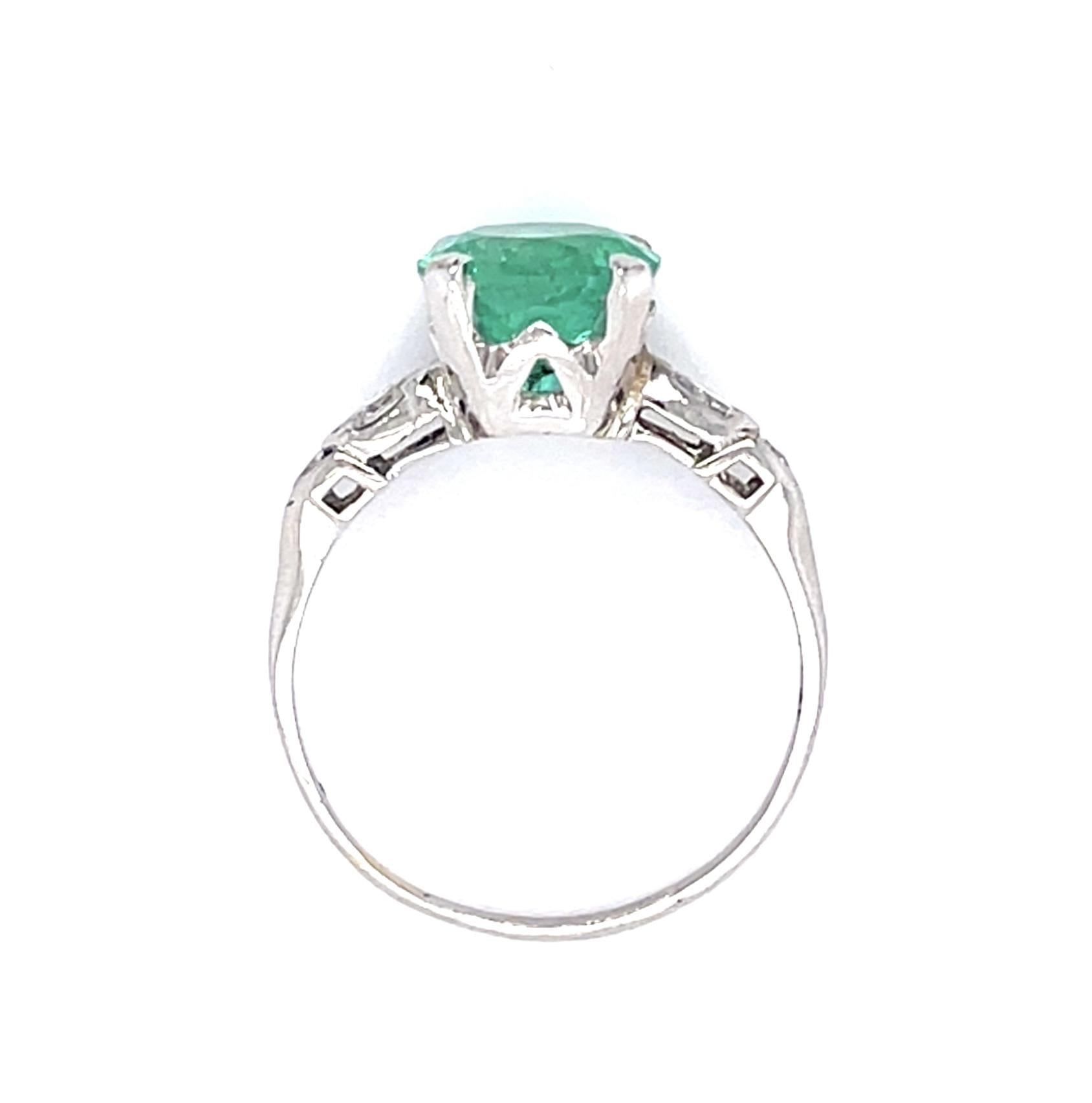 1.96ct Emerald PT Ring