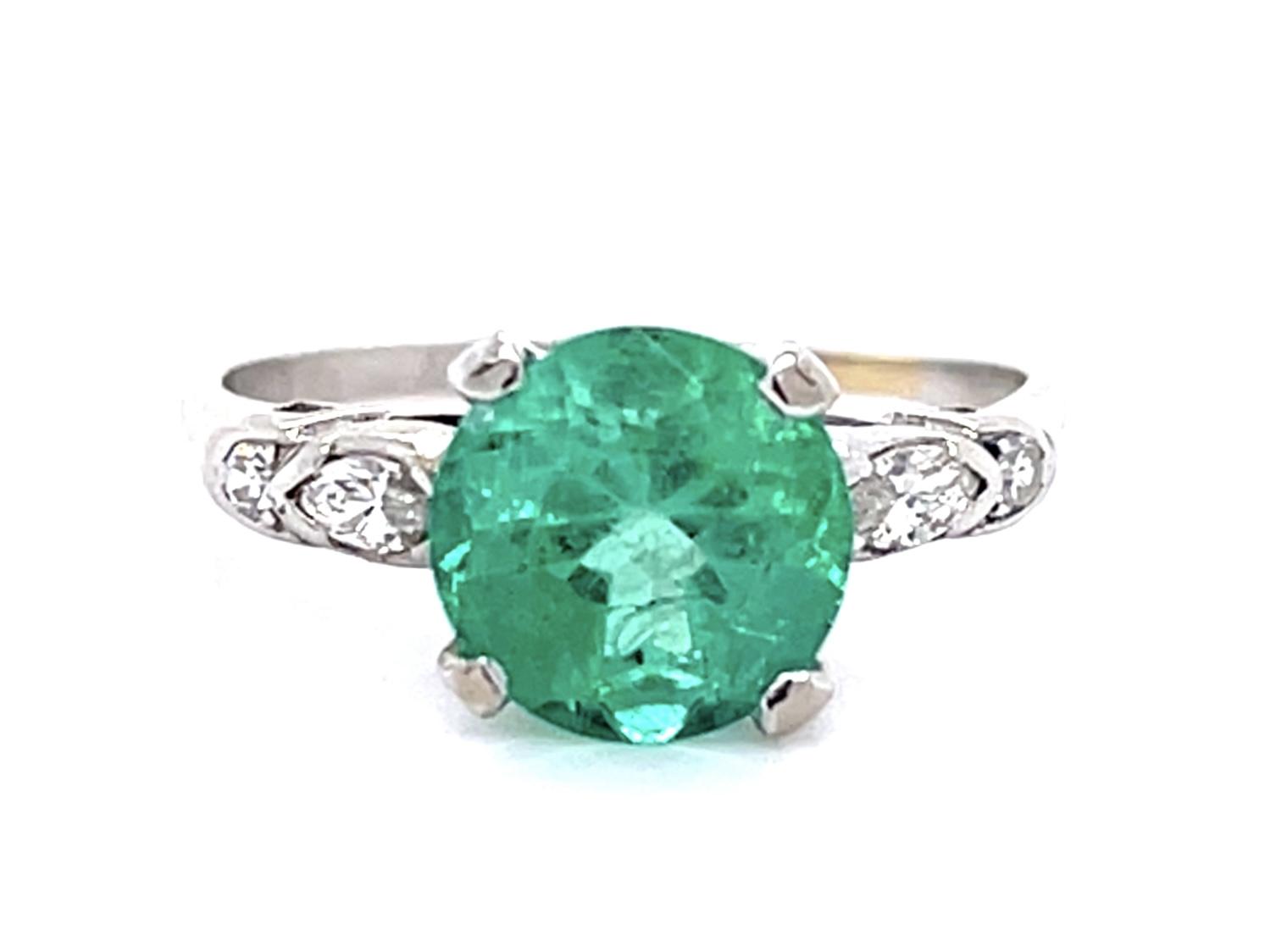 1.96ct Emerald PT Ring