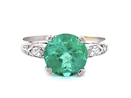 1.96ct Emerald PT Ring