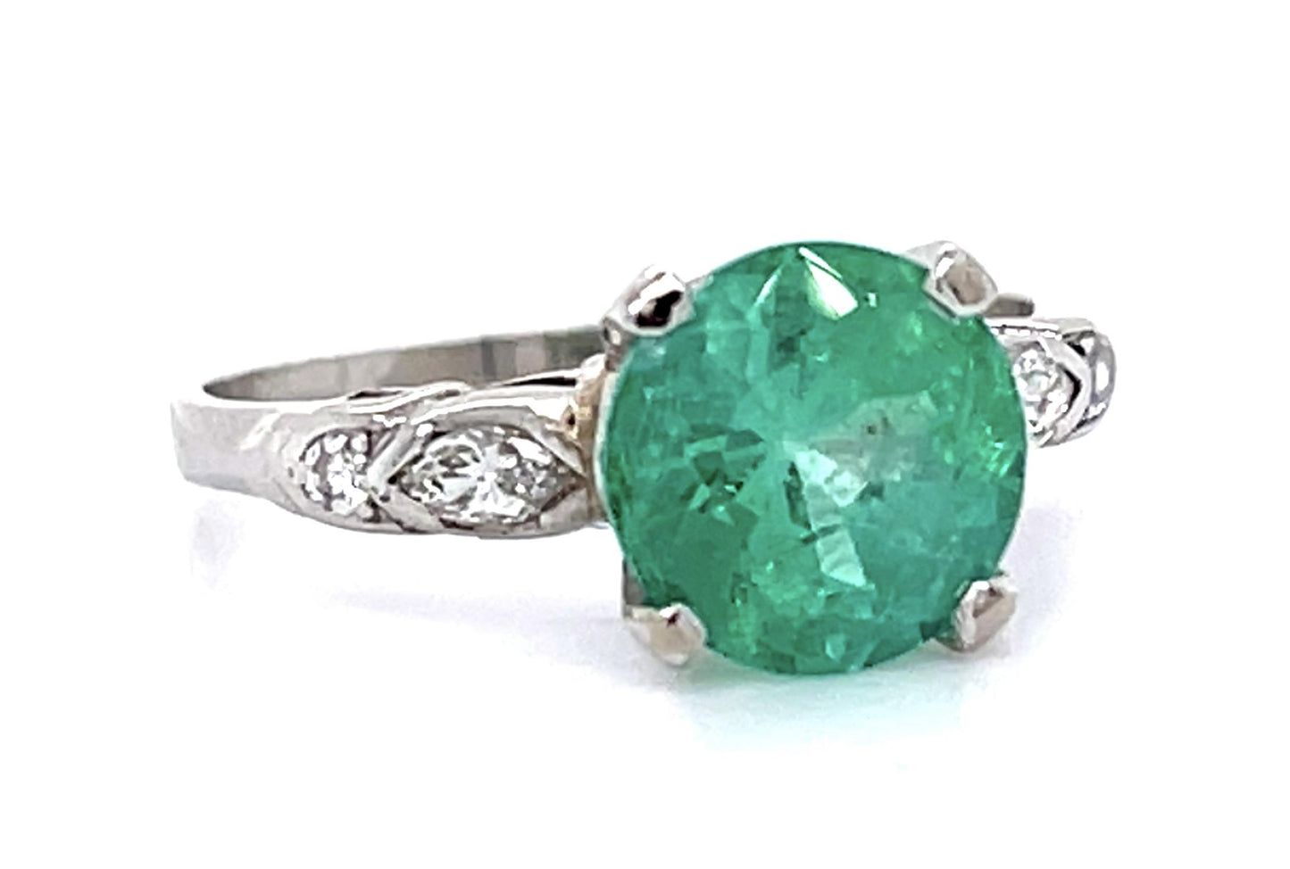 1.96ct Emerald PT Ring