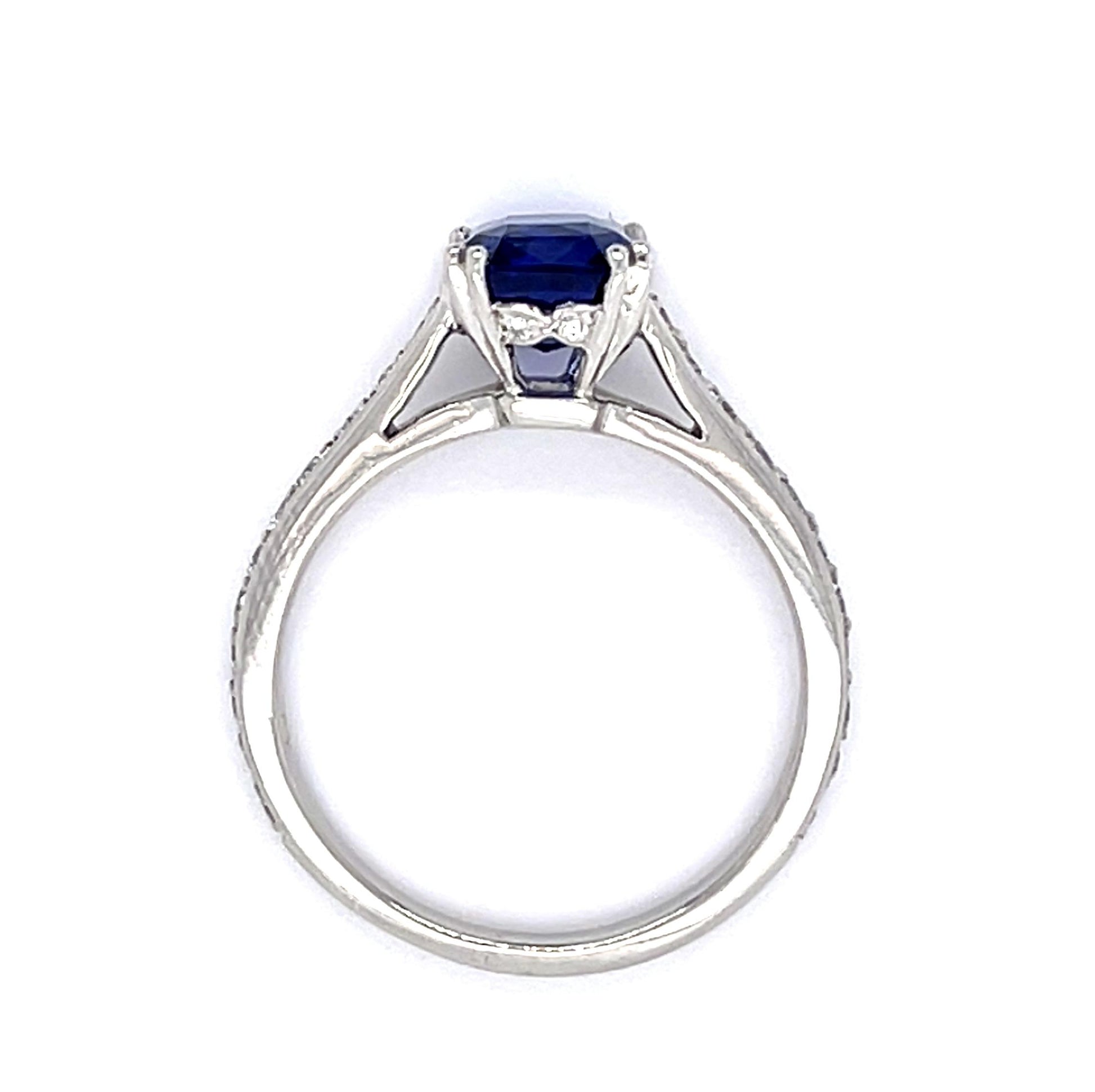 2.02ct Emerald-cut Sapphire Platinum Ring