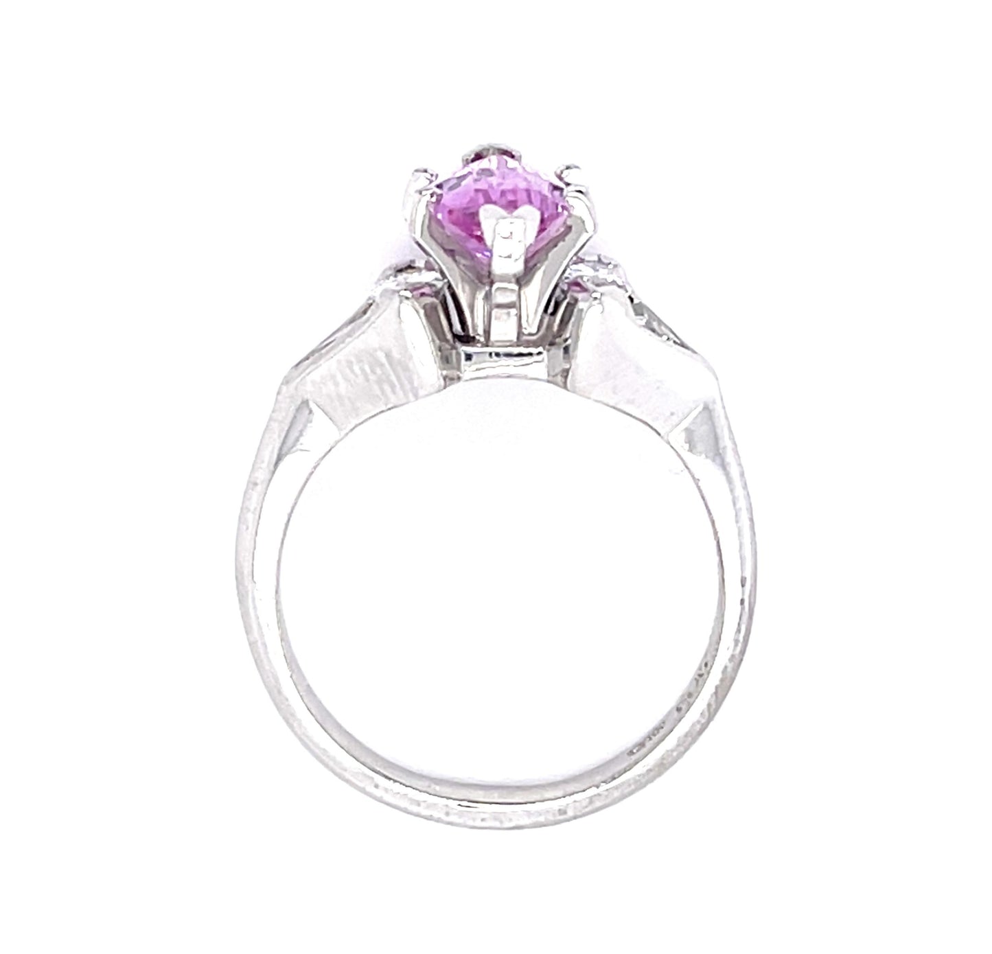 1.82ct Marquise Pink Sapphire Platinum Ring