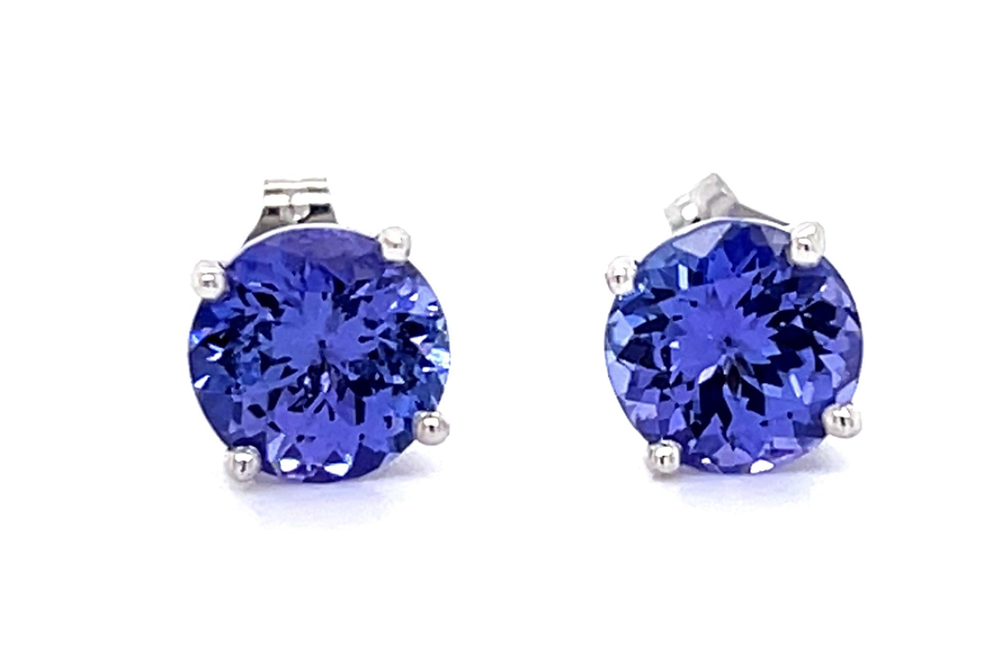 2.51ct Tanzanite 14KW Stud Earrings