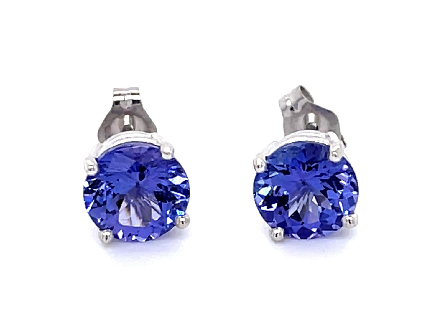2.51ct Tanzanite 14KW Stud Earrings