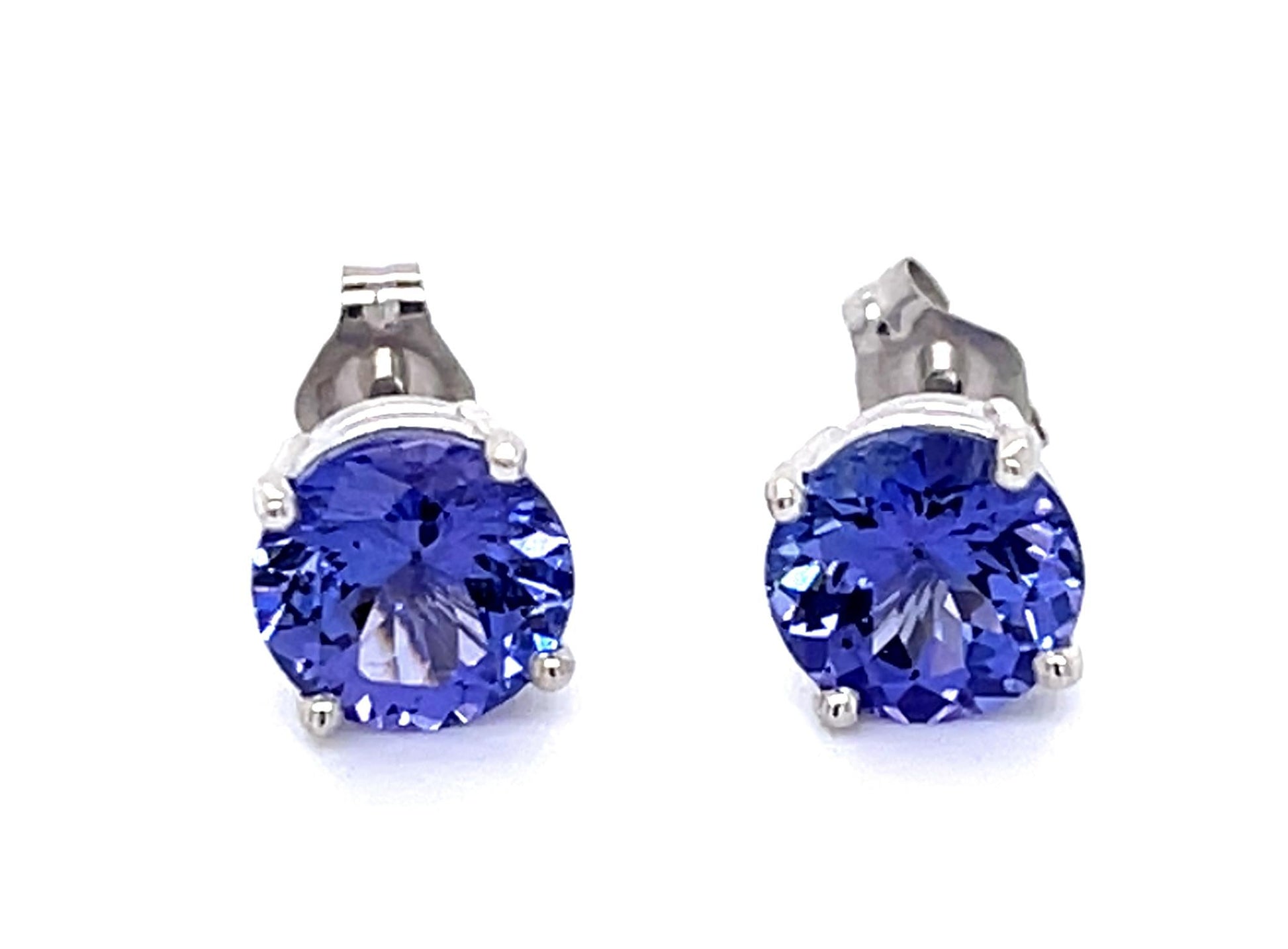 2.51ct Tanzanite 14KW Stud Earrings