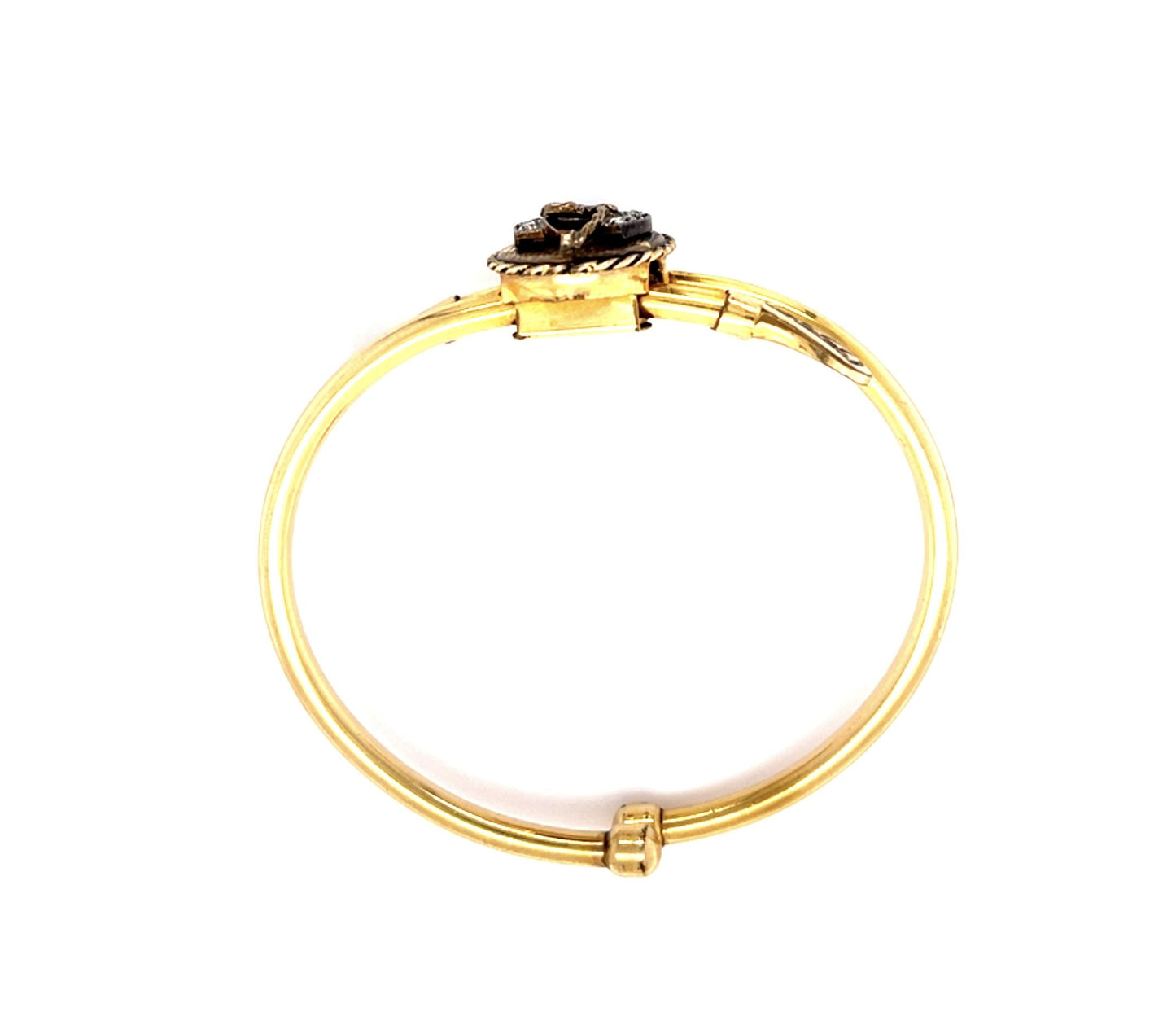 Horseshoe 1/20-12KY Gold Costume Jewelry Bangle Bracelet