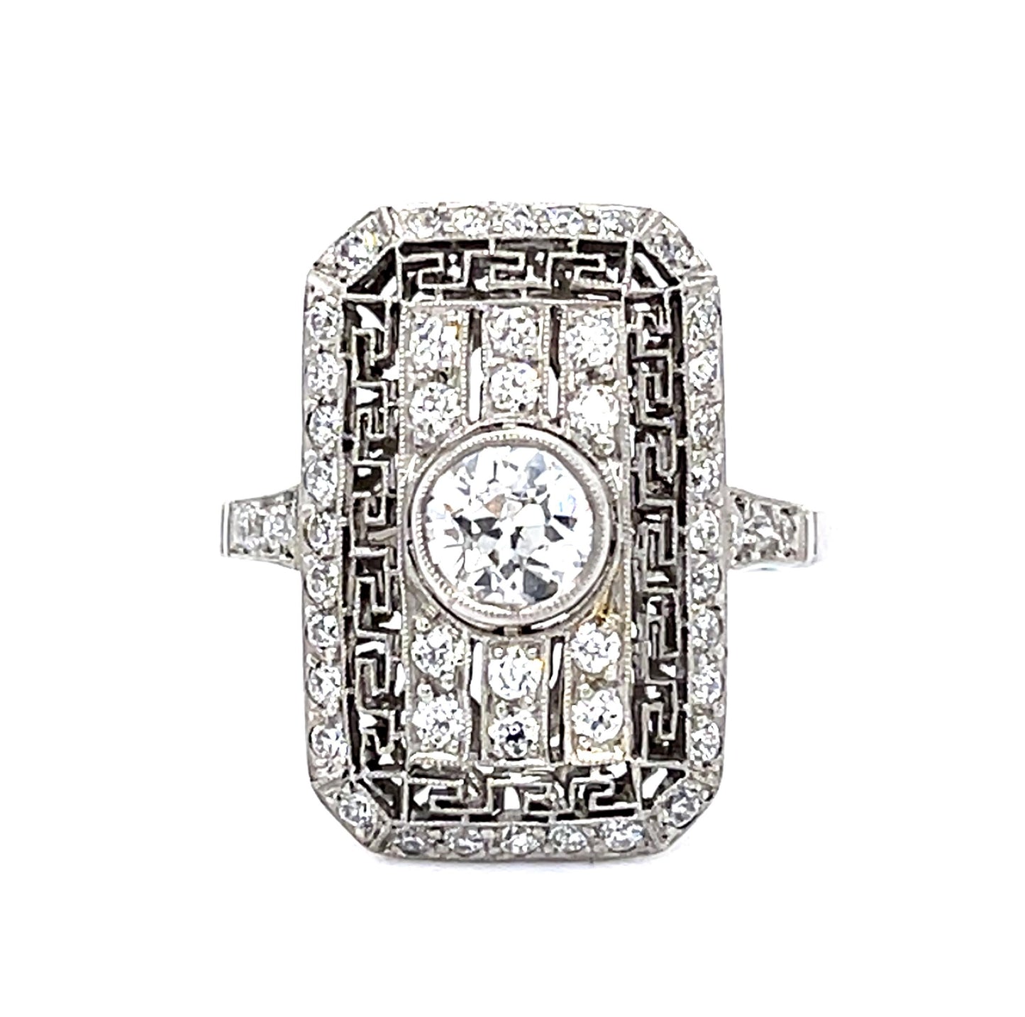 .60ct Old Mine Diamond Platinum Handmade Ring