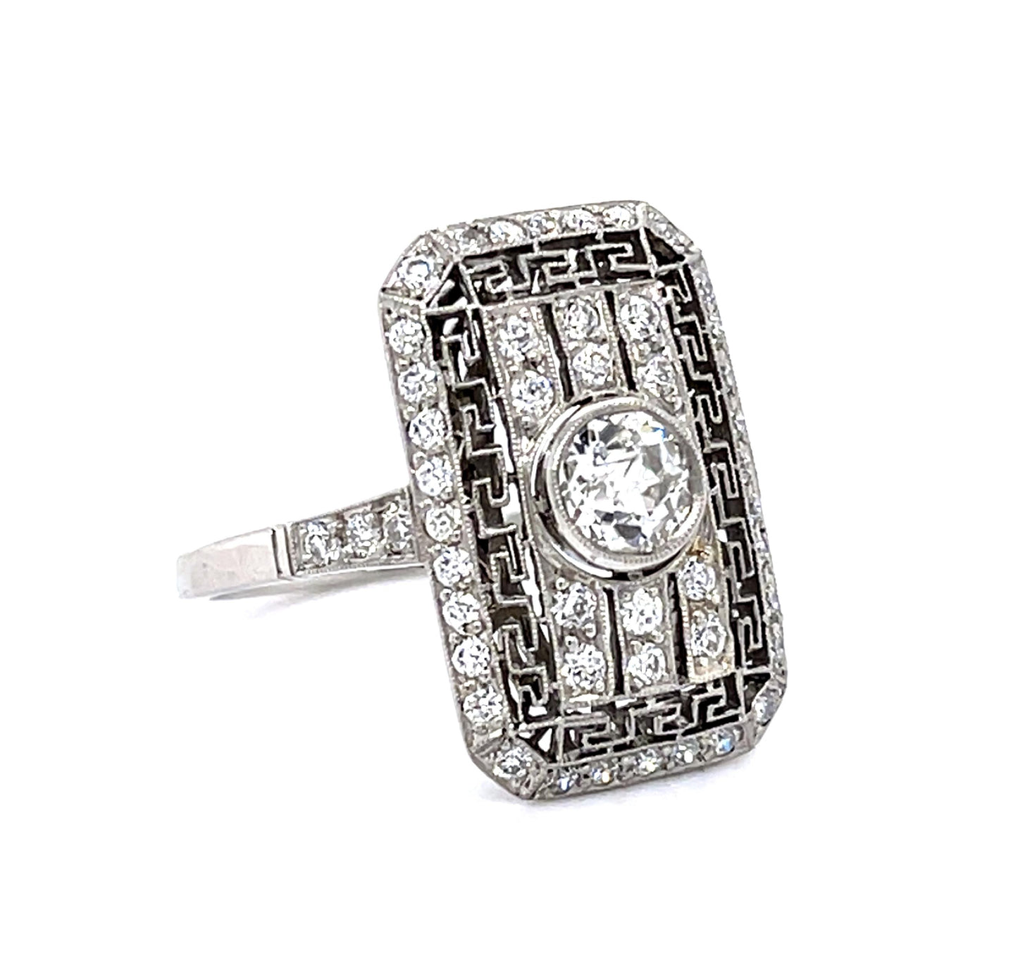 .60ct Old Mine Diamond Platinum Handmade Ring