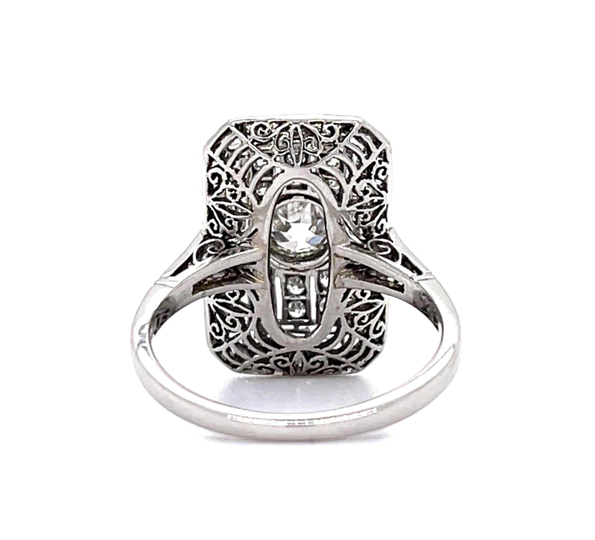 .60ct Old Mine Diamond Platinum Handmade Ring