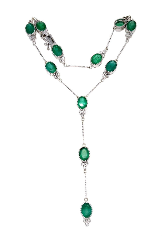 18ct Emerald 14KW Necklace