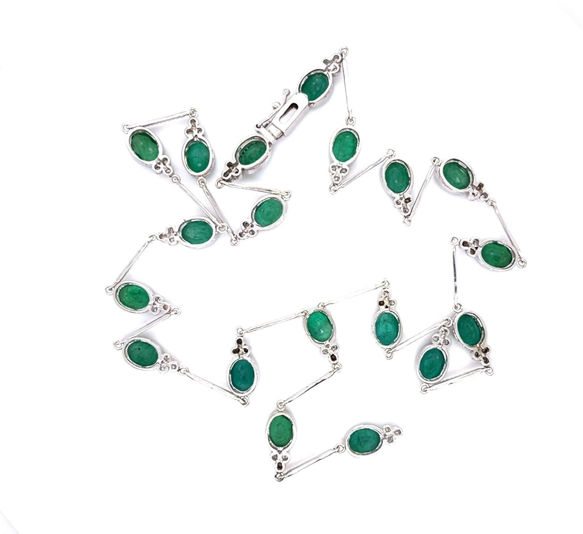 18ct Emerald 14KW Necklace