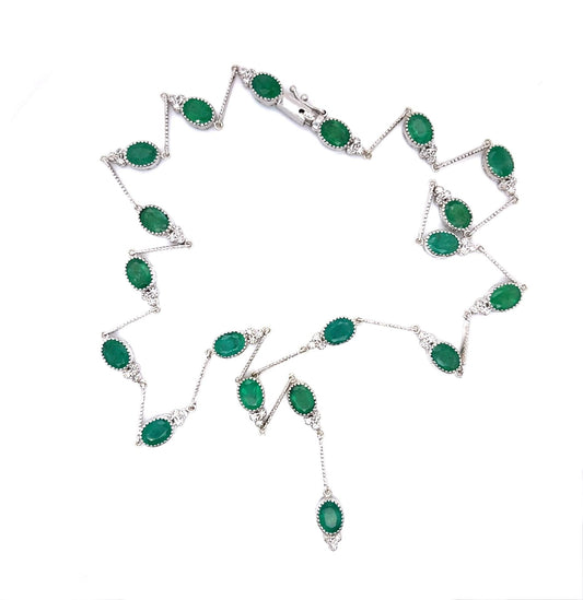 18ct Emerald 14KW Necklace