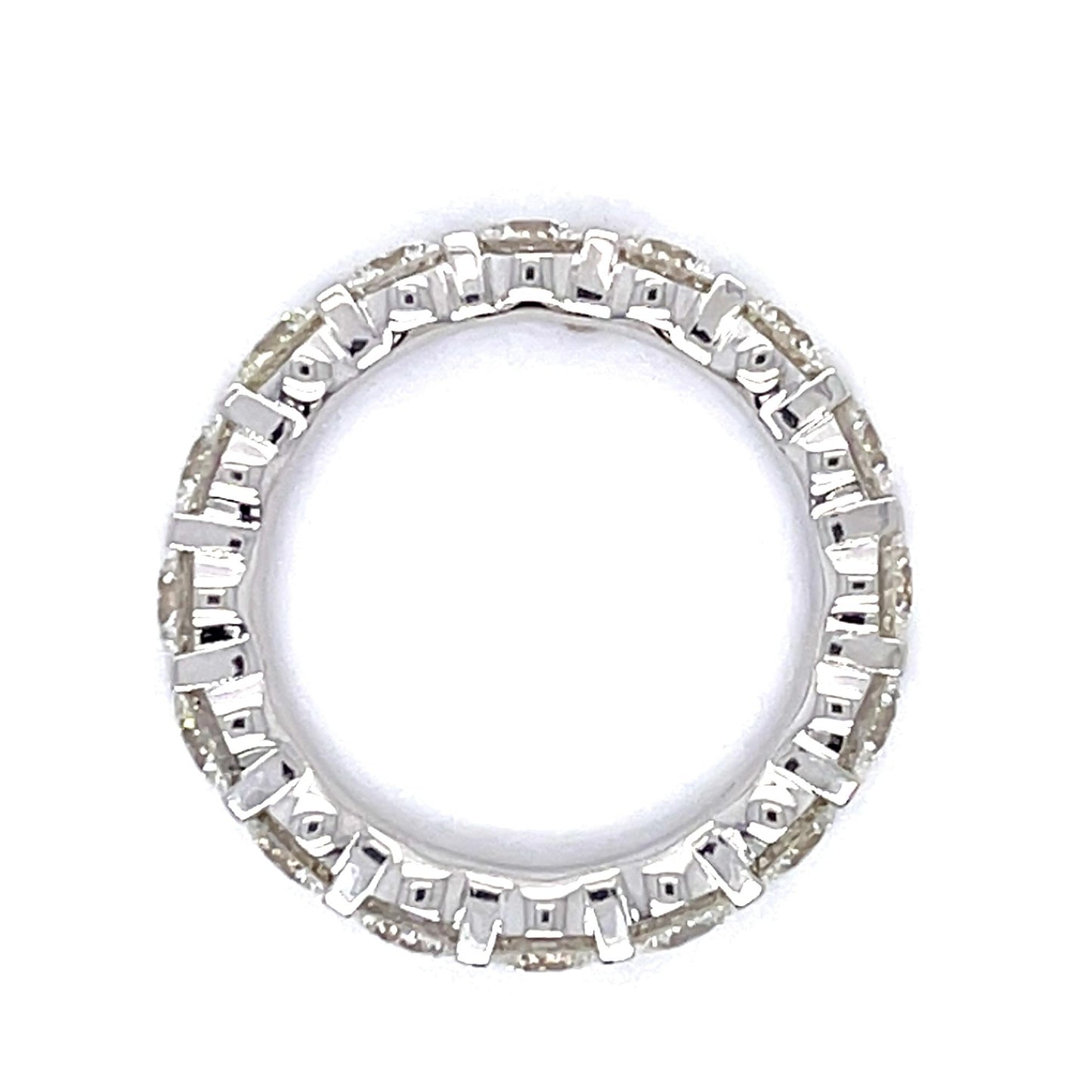 3.80ct Round Diamond 18KW Band Ring