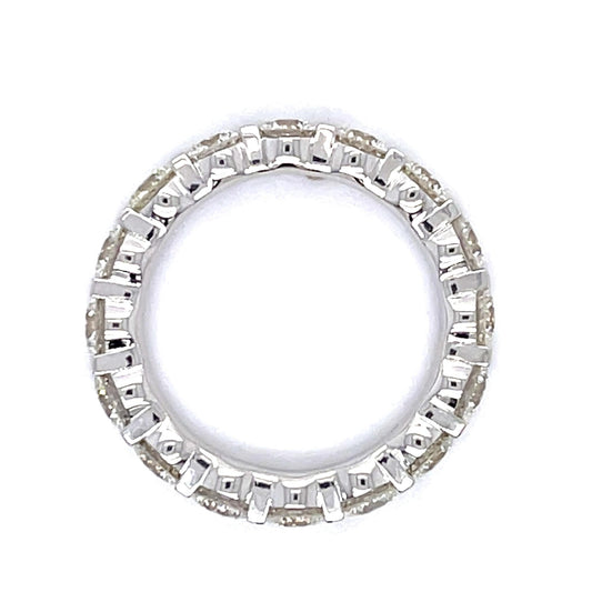 3.80ct Round Diamond 18KW Band Ring