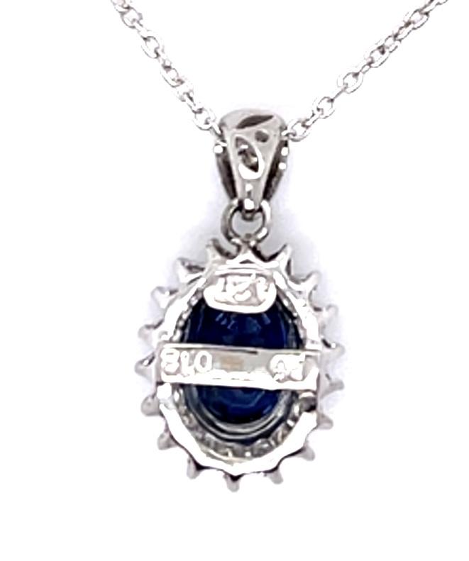 1.27ct Sapphire Platinum Pendant