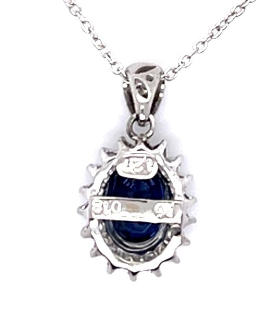 1.27ct Sapphire Platinum Pendant