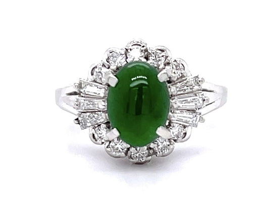 1.50ct Jade Platinum Ring