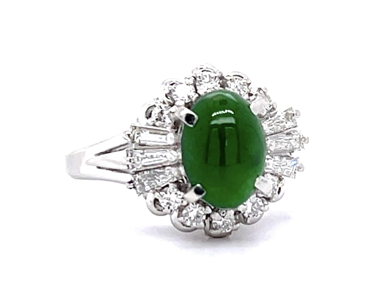 1.50ct Jade Platinum Ring