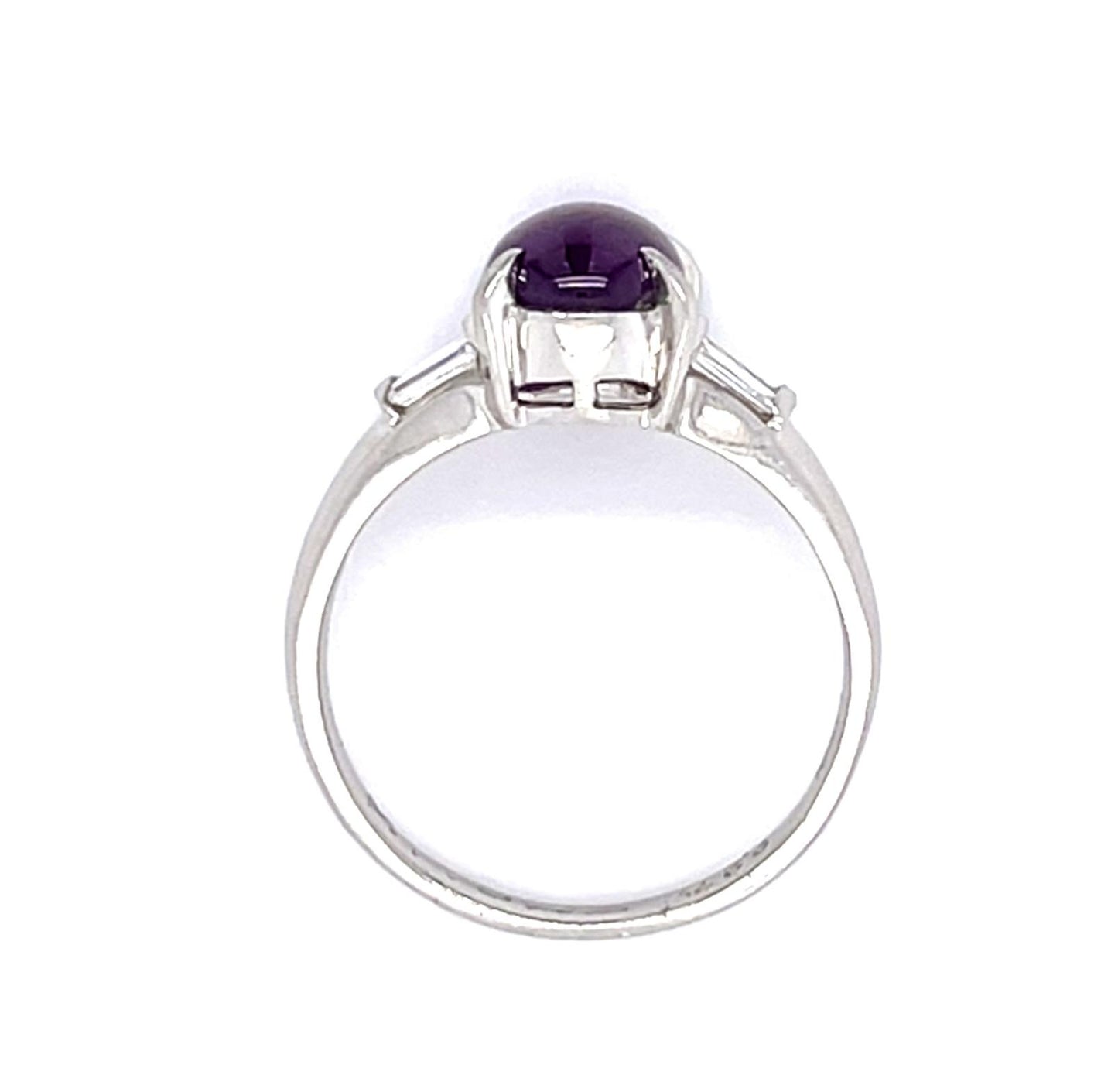 2.27ct Star Ruby Platinum Ring .20ct Diamond