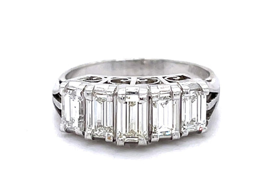1.80ct Baguette Diamond Platinum Ring
