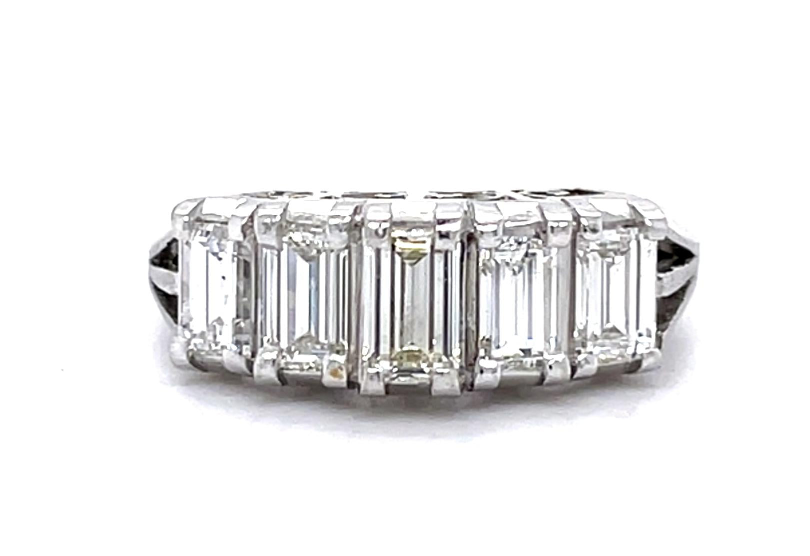 1.80ct Baguette Diamond Platinum Ring