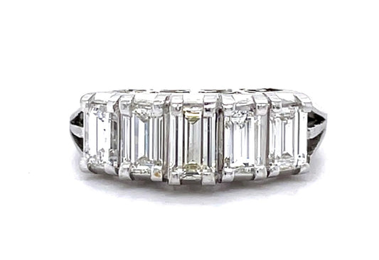 1.80ct Baguette Diamond Platinum Ring