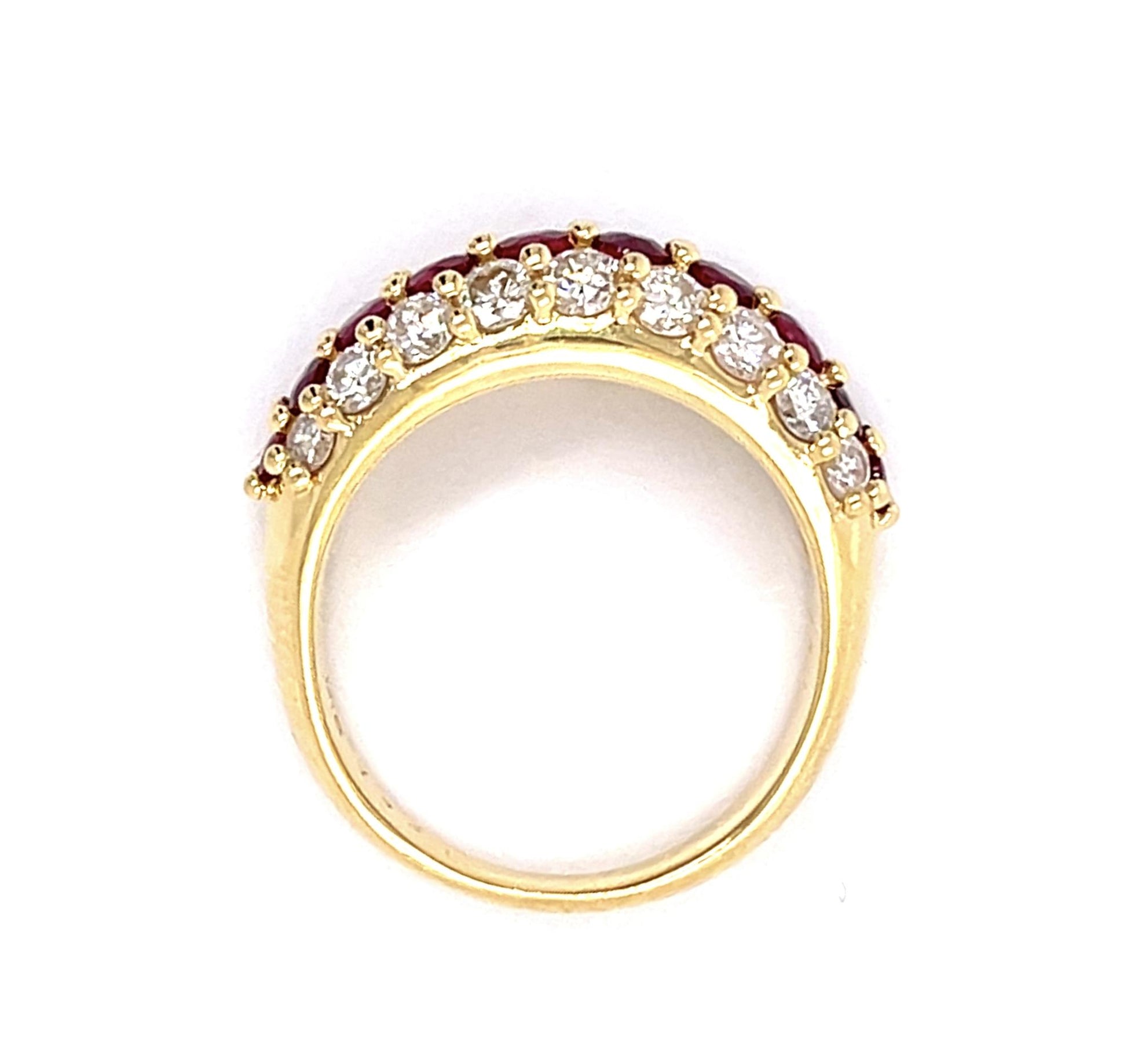 1.45ct Ruby &  1.27ctw Diamond 18KY Yellow Gold Ring