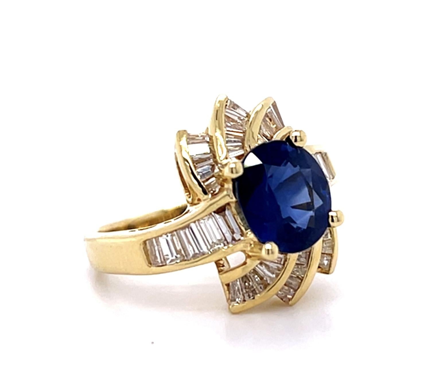 2.43ct Sapphire 18KY Ring