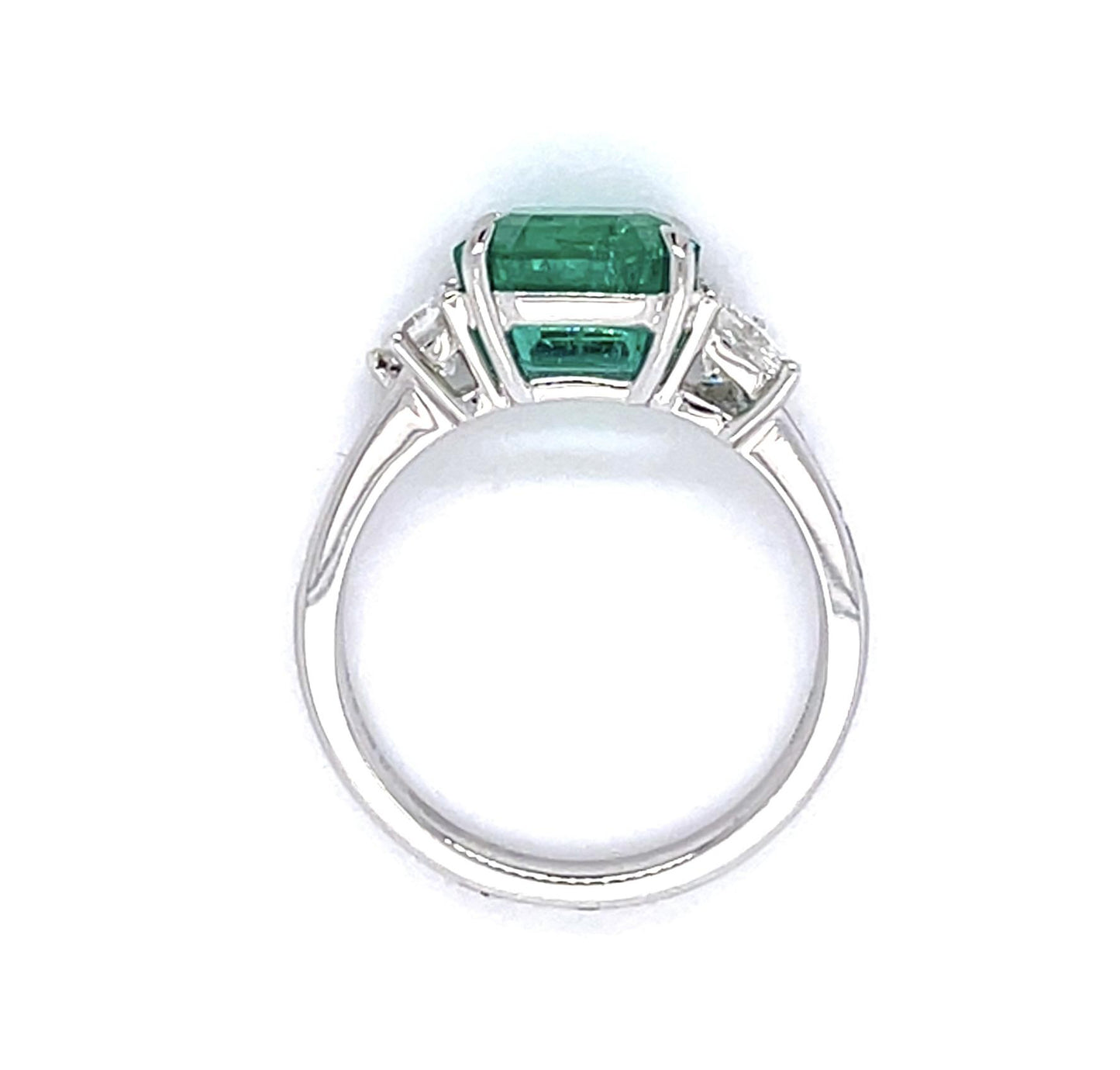 2.62ct Colombian Emerald (No Cert) Platinum Ring
