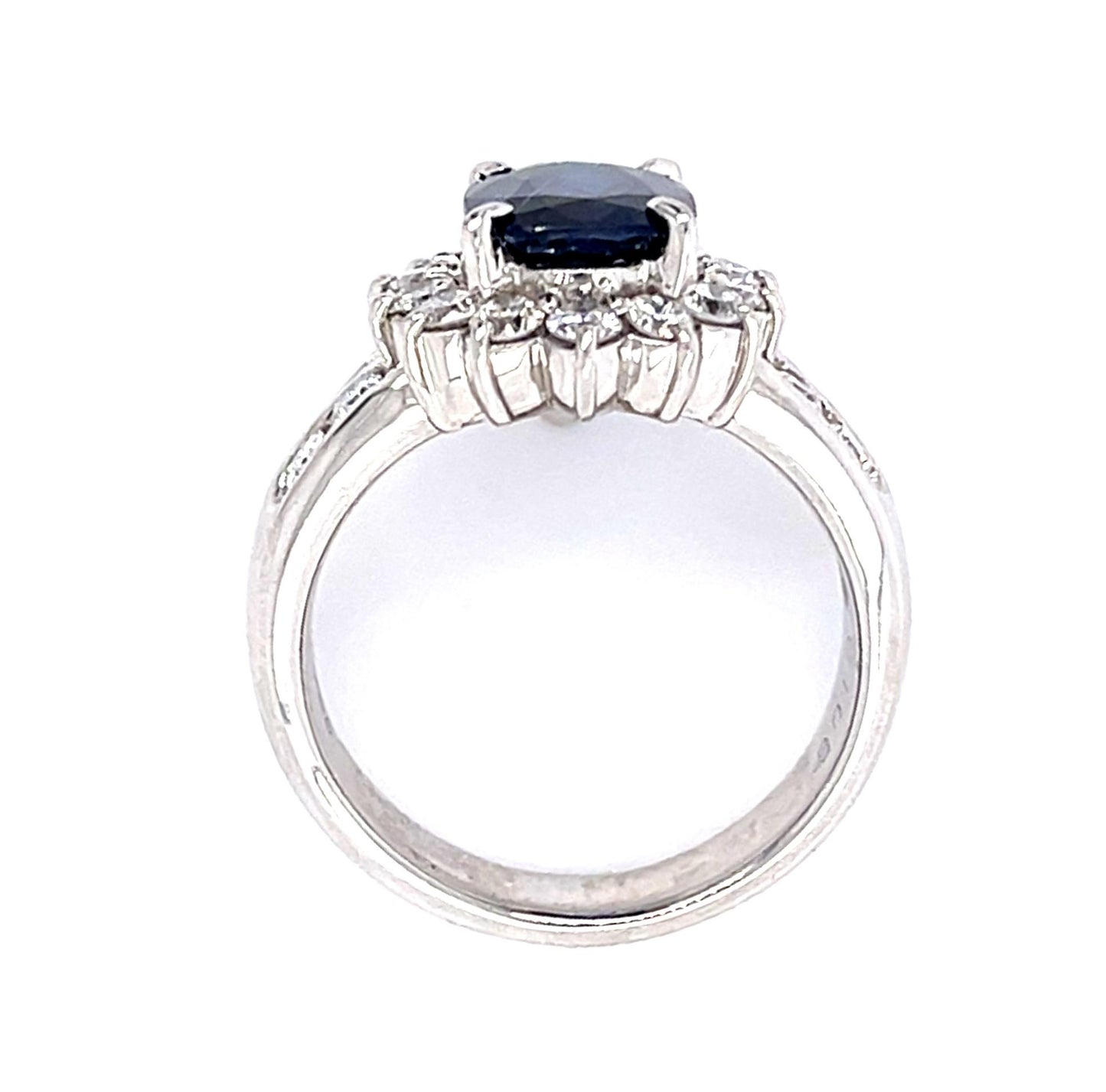 2.44ct Cushion Sapphire Platinum Ring