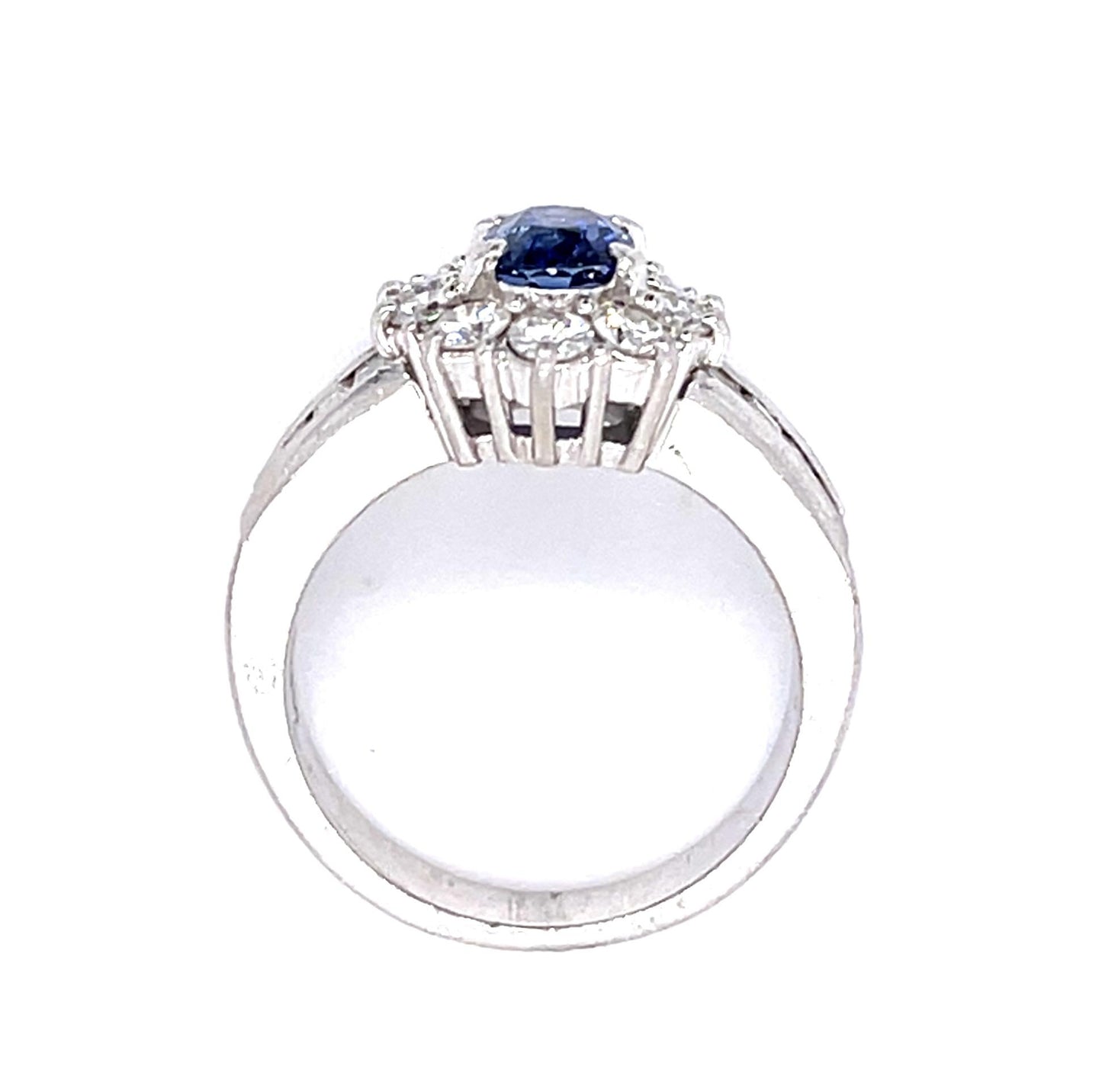 1.26ct Oval Sapphire Platinum Ring