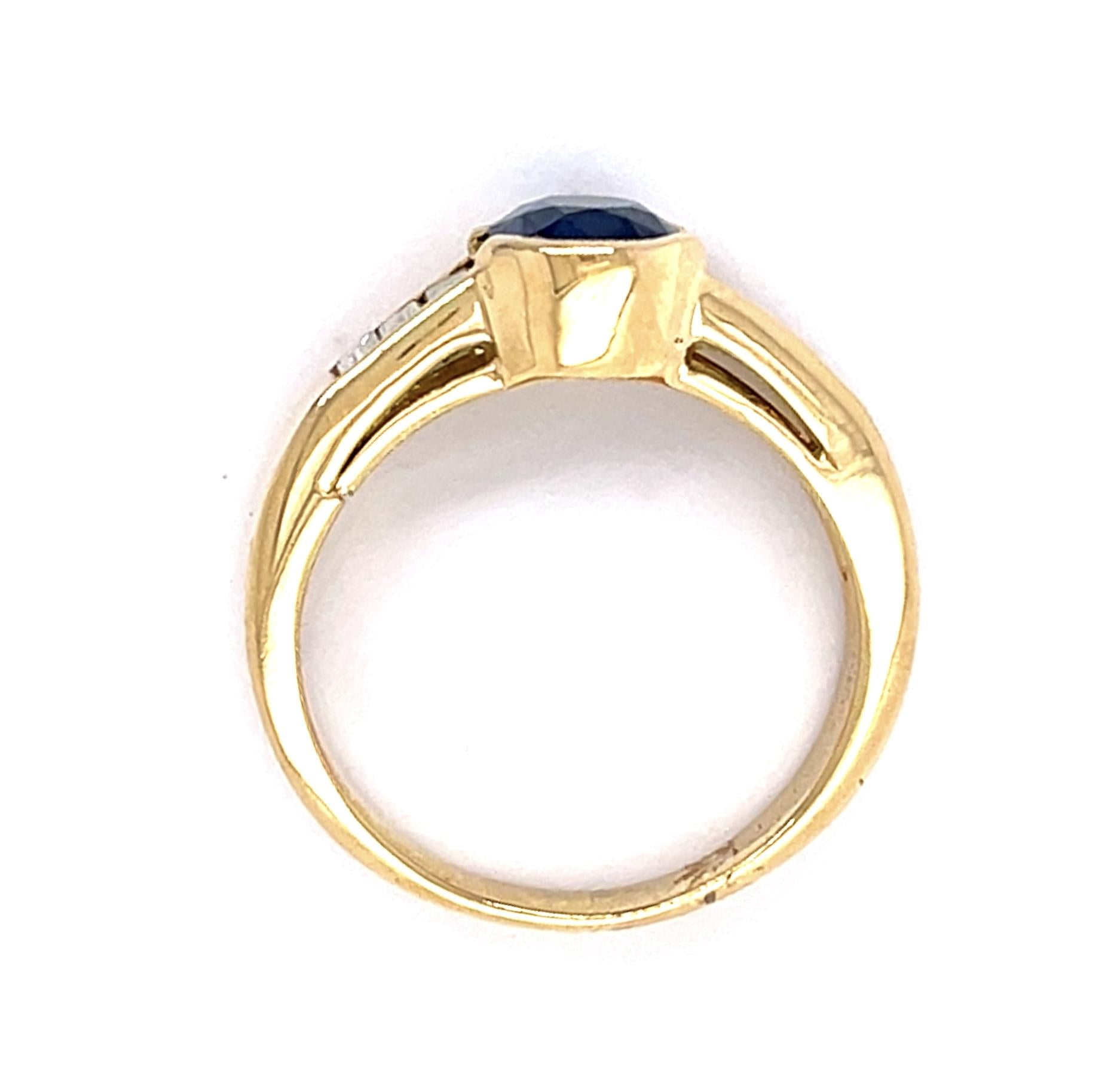 1.61ct Oval Sapphire 18KY Ring