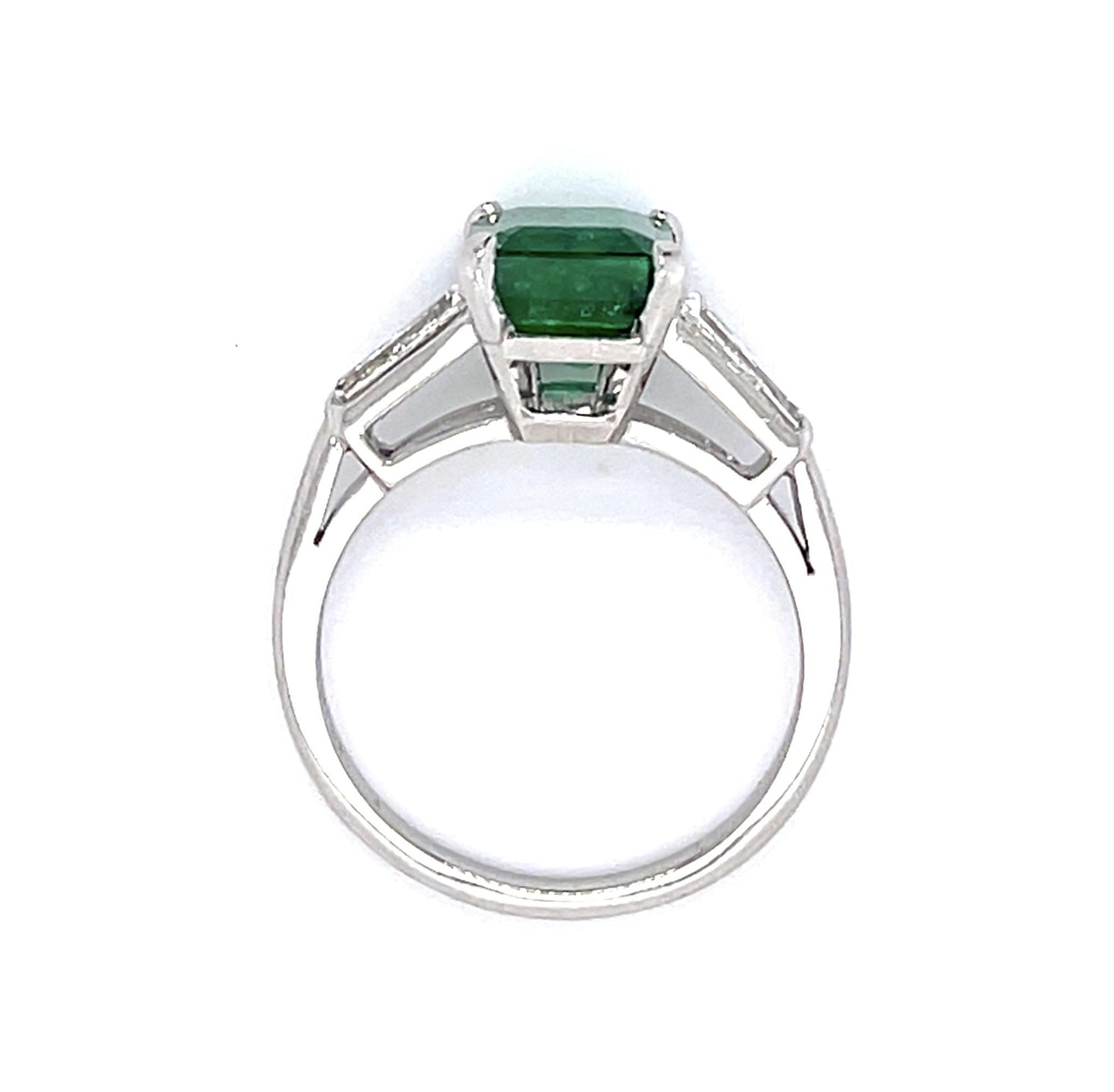 2.62ct Emerald-cut Emerald Platinum Ring