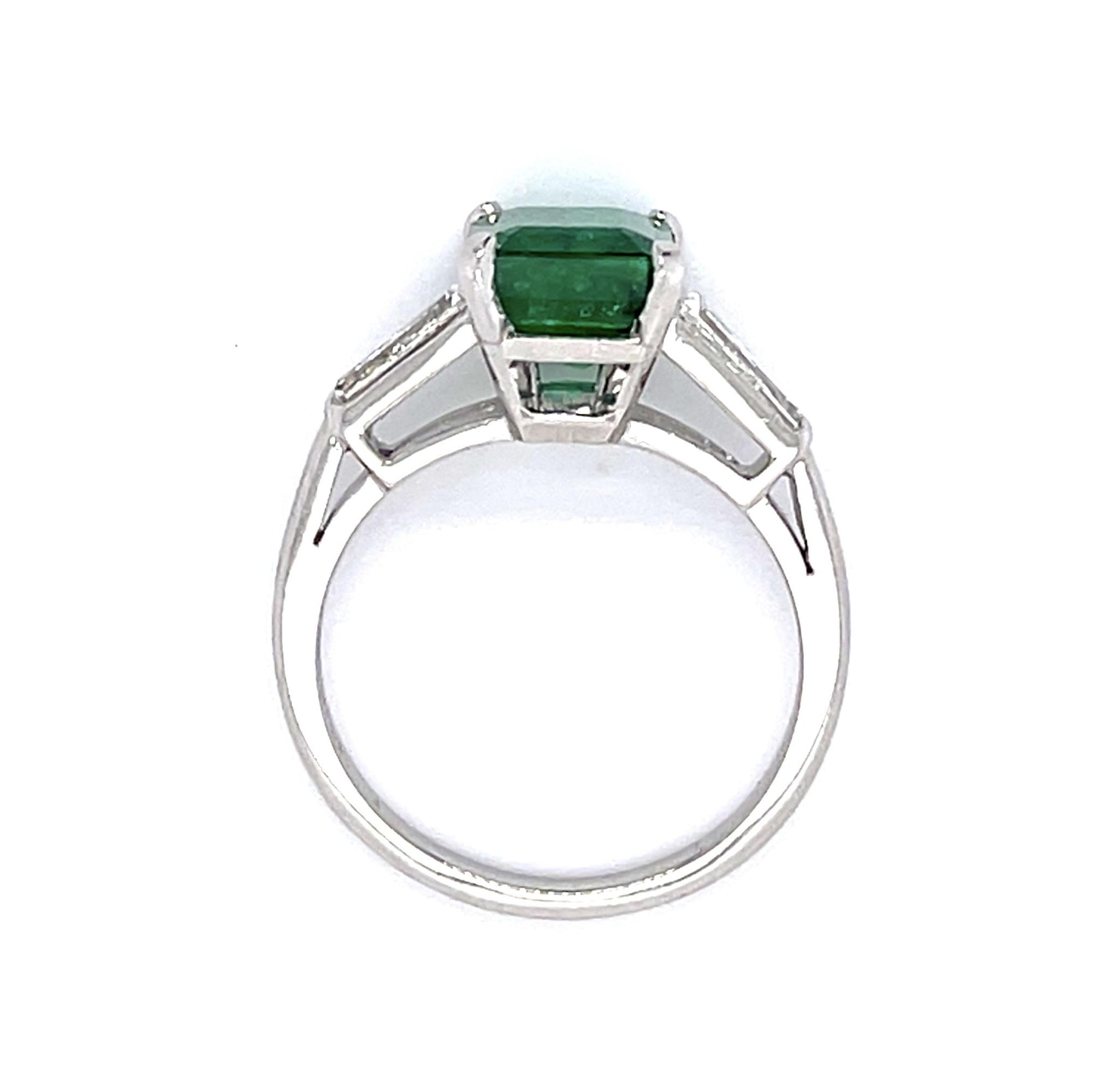 2.62ct Emerald-cut Emerald Platinum Ring