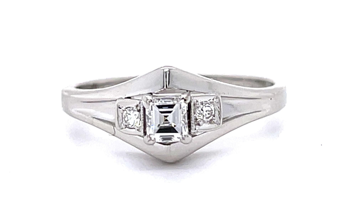 .21ct Emerald-cut Diamond Platinum Ring