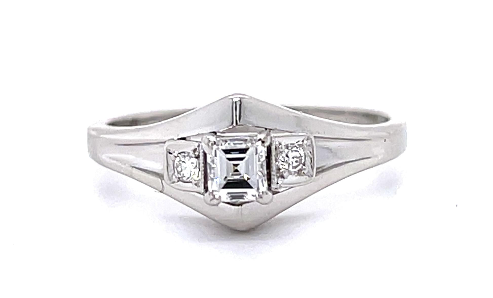 .21ct Emerald-cut Diamond Platinum Ring