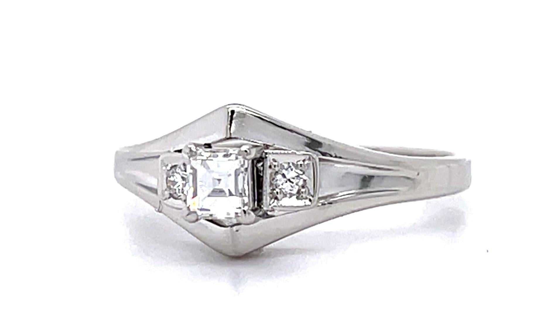 .21ct Emerald-cut Diamond Platinum Ring