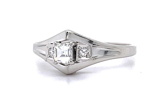 .21ct Emerald-cut Diamond Platinum Ring
