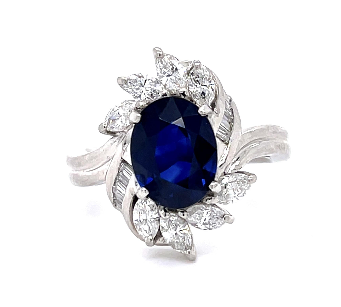 2.24ct Oval Sapphire Platinum Ring