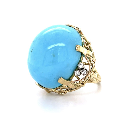 22.84ct Turquoise 14KY Ring