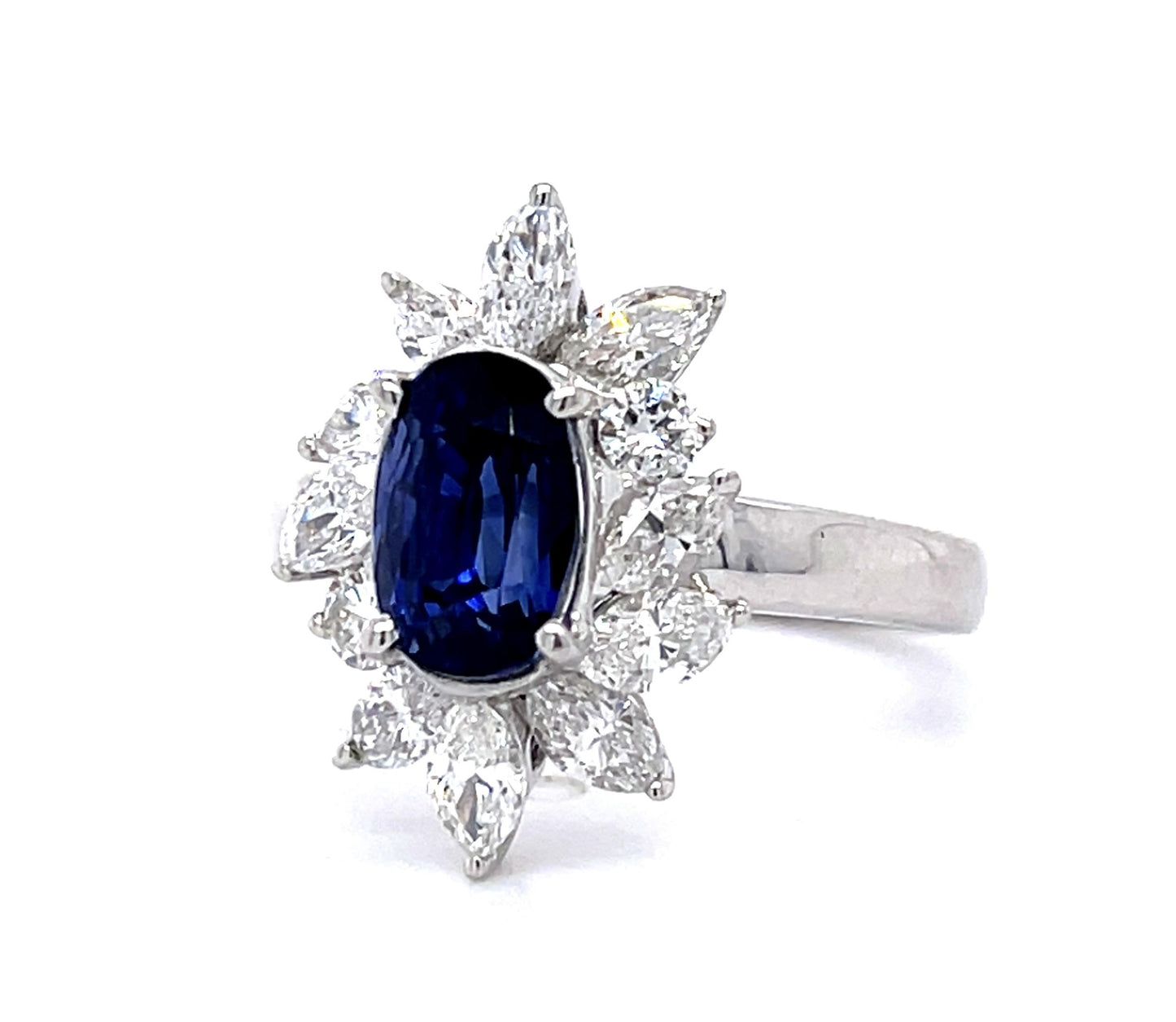 2.20ct Oval Sapphire Platinum Ring