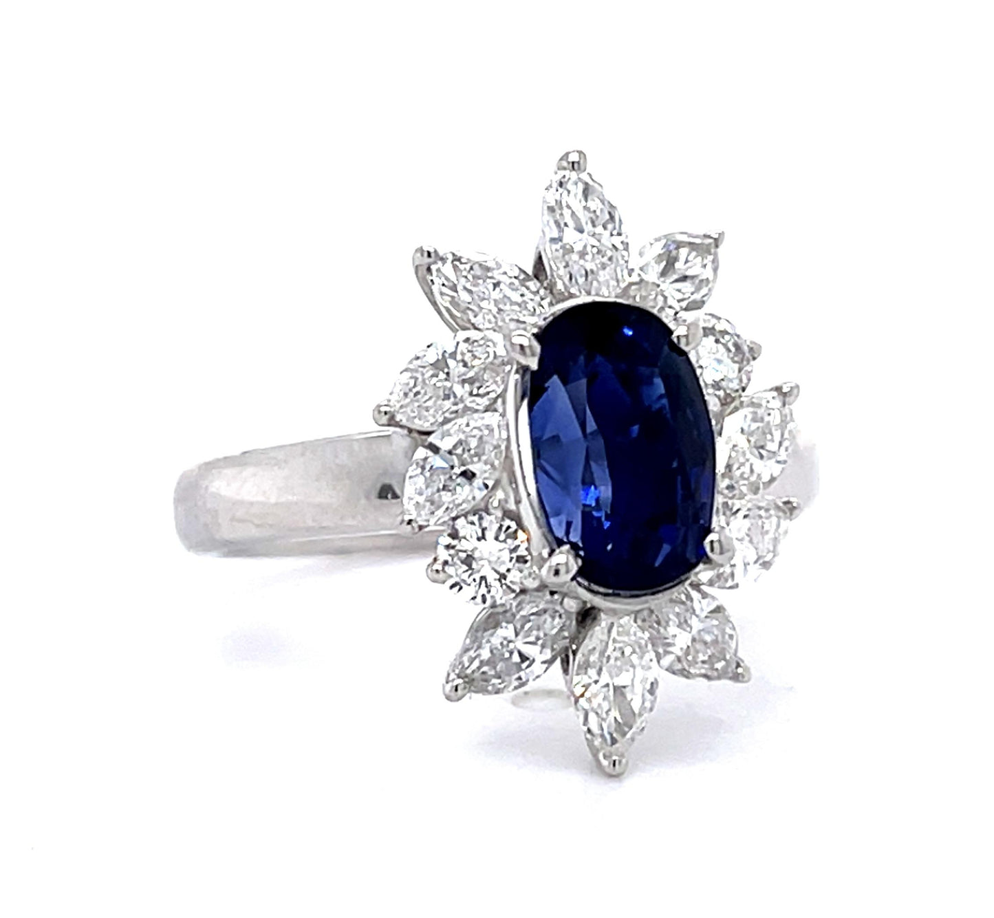 2.20ct Oval Sapphire Platinum Ring