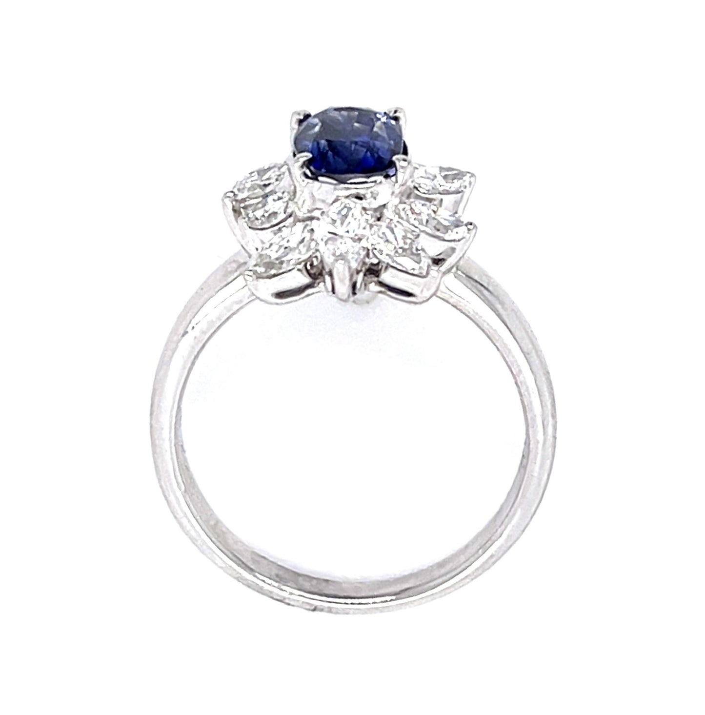 2.20ct Oval Sapphire Platinum Ring