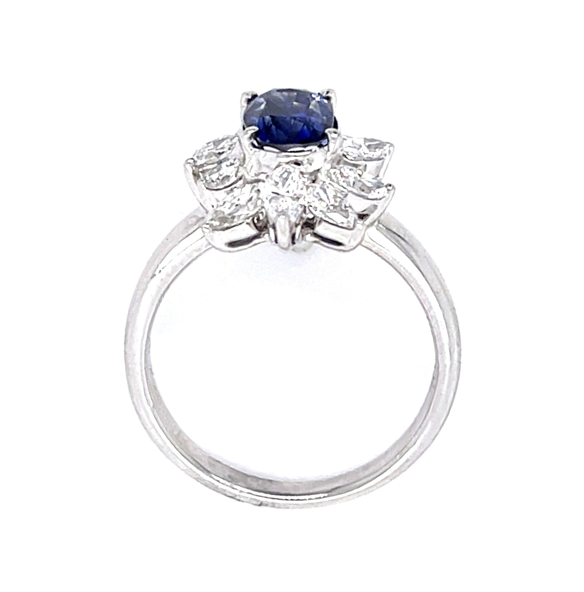 2.20ct Oval Sapphire Platinum Ring