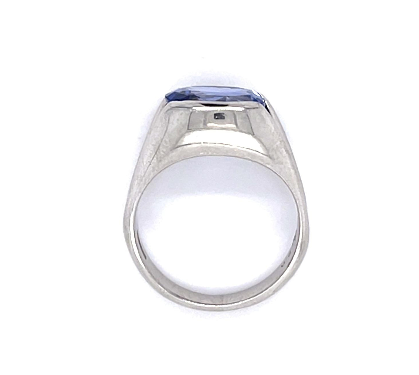 Original 4.20ct Oval Sapphire Platinum Ring (Vintage 1960s)