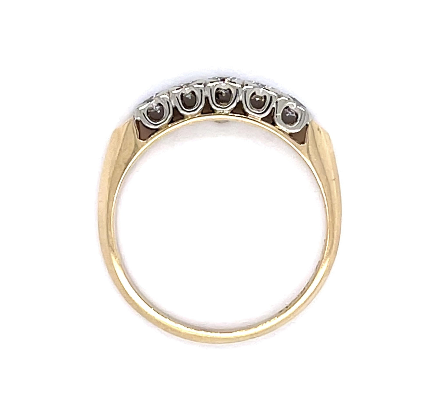 .35ct Diamond 14K 2 Tone Ring (Vintage 1940s)