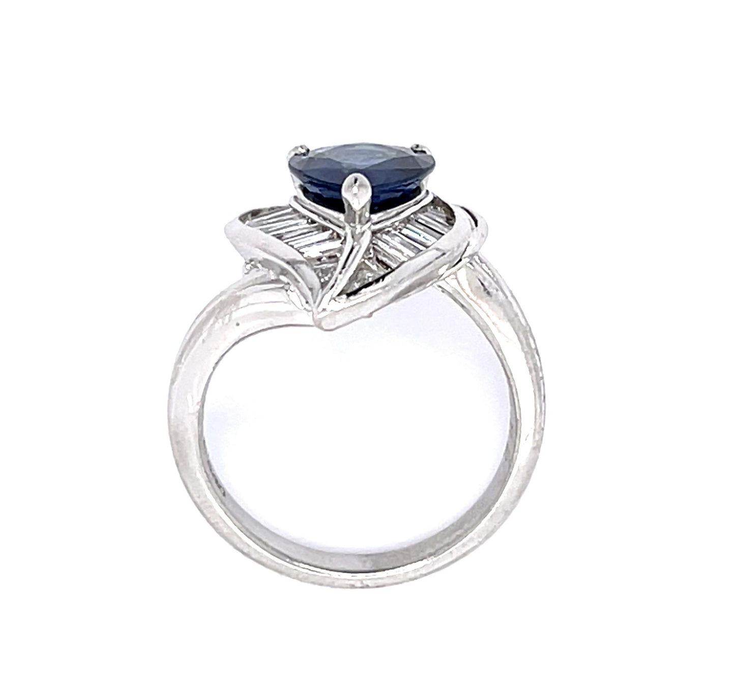 2.22ct Pear Sapphire Platinum Ring
