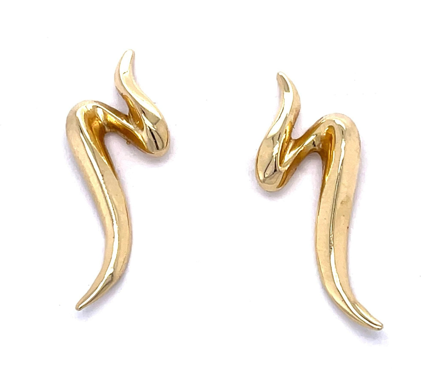 10KY Gold Earrings 3.48g 1.25"