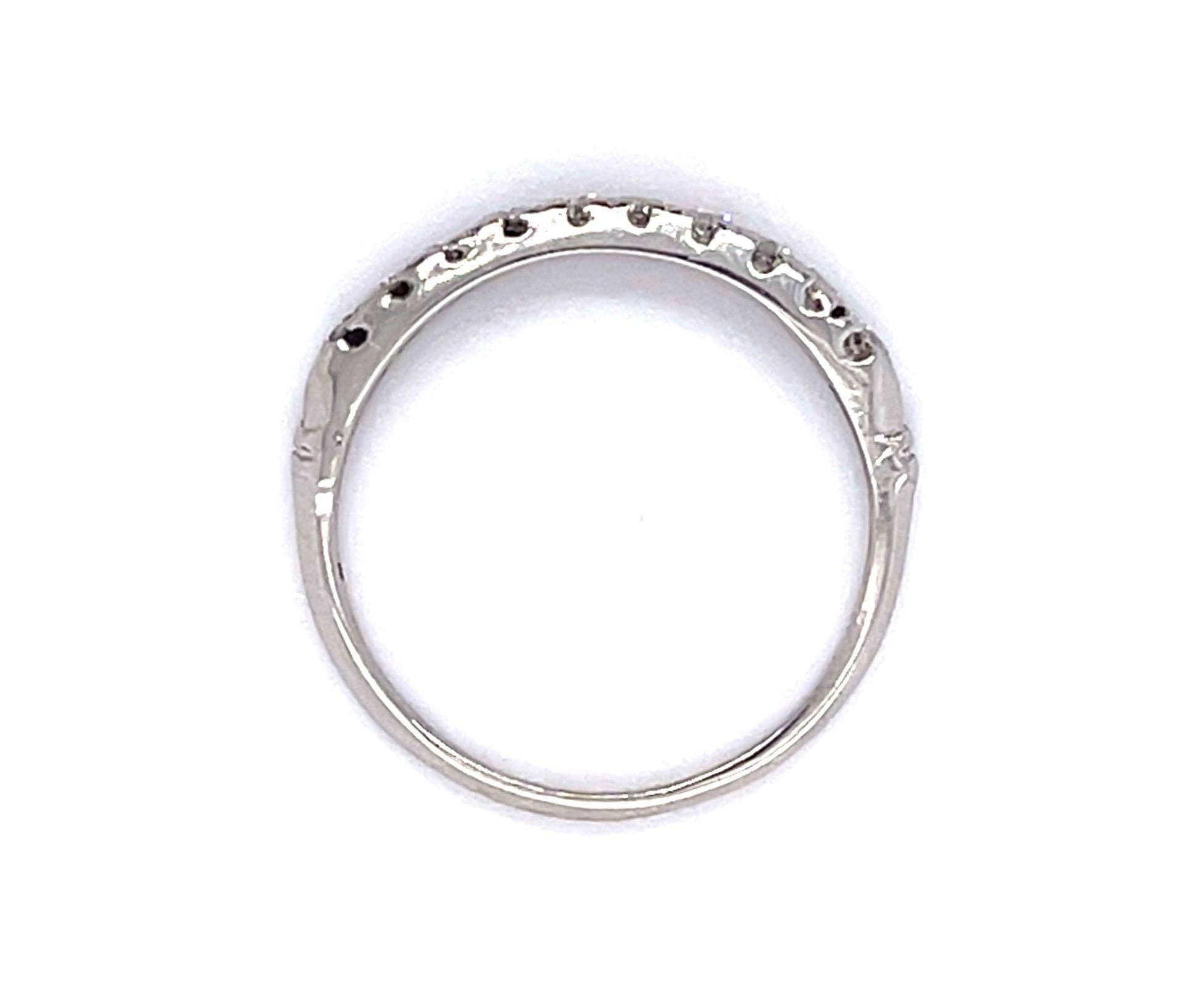 Original Art Deco .35ct Diamond Platinum Band Ring (Vintage 1930s)