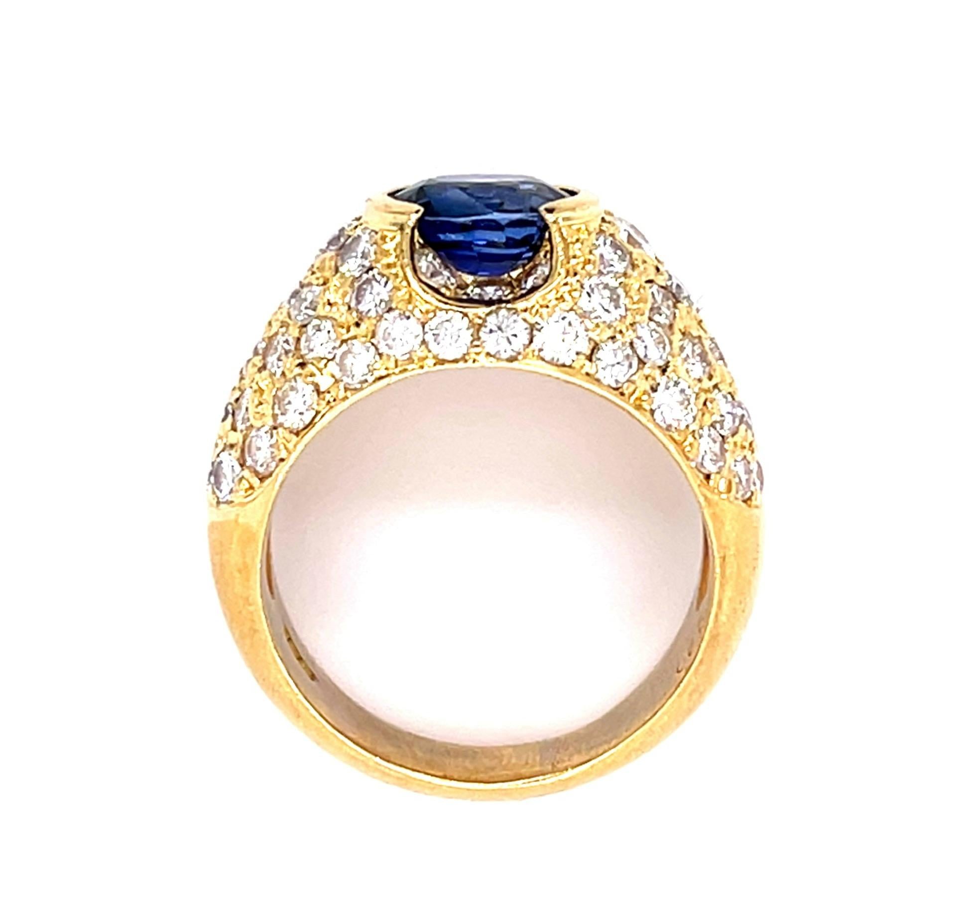 1.73ct Sapphire 18KY Ring (Vintage 1970s)